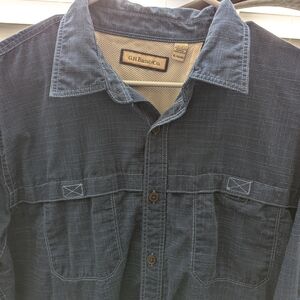 G.H. Bass & Co. Dark Blue Button-Up Short Sleeve Shirt